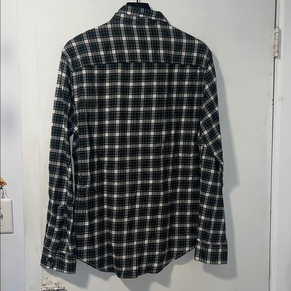 AEROPOSTALE Green and White Scottish Check Plaid Cotton Shirt-M NWT! - Picture 4 of 8